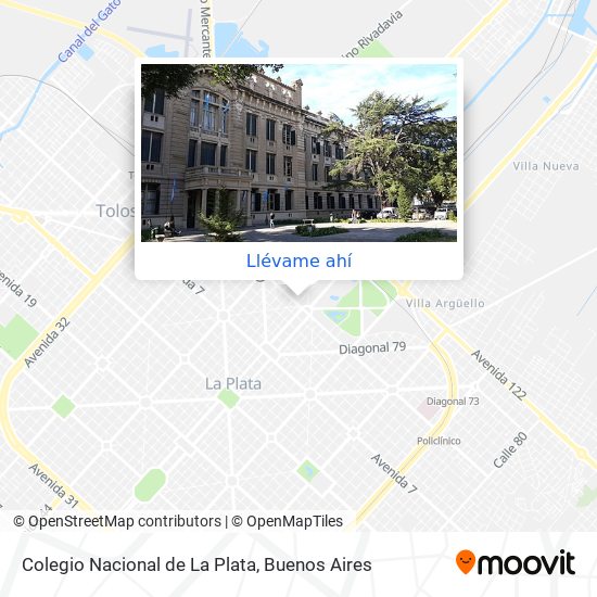 Mapa de Colegio Nacional de La Plata