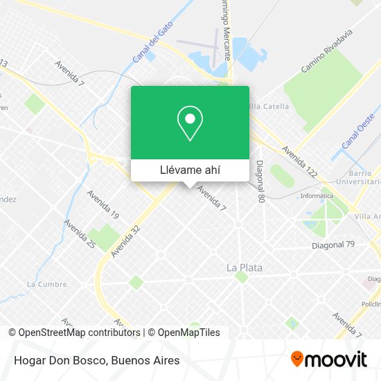 Cómo llegar a Hogar Don Bosco en La Plata en Colectivo o Tren?
