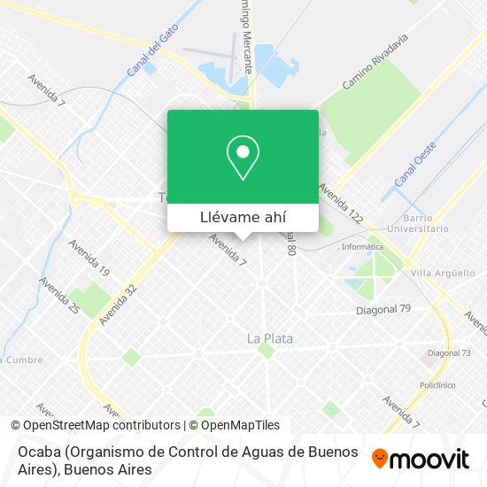 Mapa de Ocaba (Organismo de Control de Aguas de Buenos Aires)