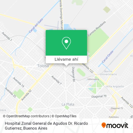 Mapa de Hospital Zonal General de Agudos Dr. Ricardo Gutierrez