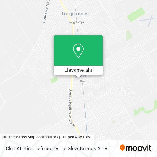 Mapa de Club Atlético Defensores De Glew