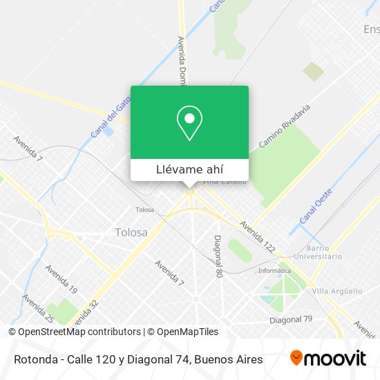 Mapa de Rotonda - Calle 120 y Diagonal 74