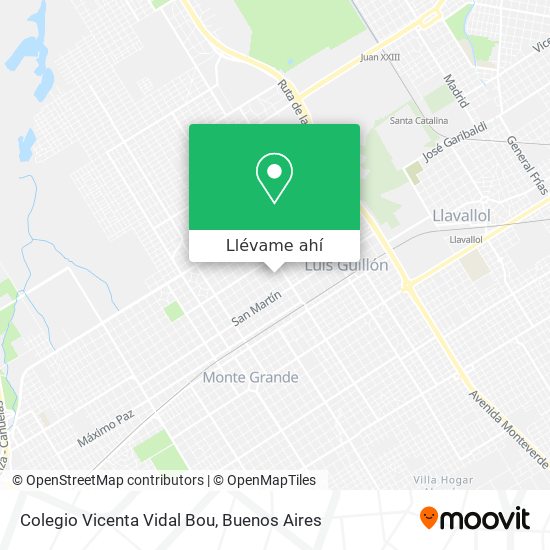 Mapa de Colegio Vicenta Vidal Bou