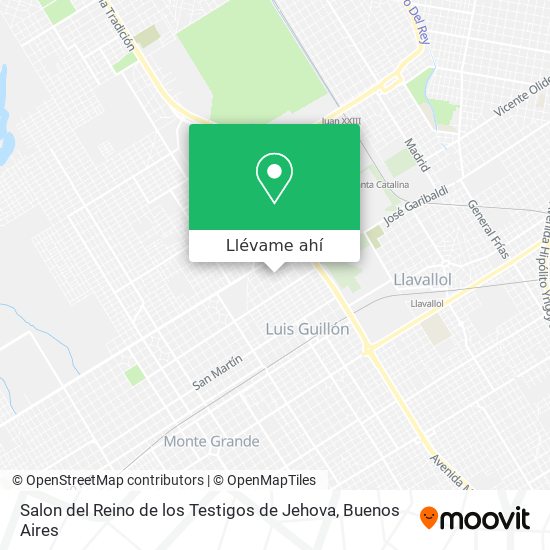 Mapa de Salon del Reino de los Testigos de Jehova