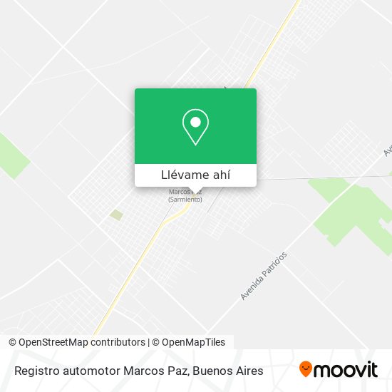 Mapa de Registro automotor Marcos Paz