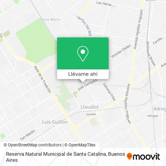 Mapa de Reserva Natural Municipal de Santa Catalina