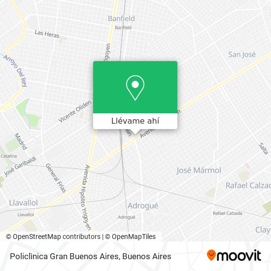 Mapa de Policlìnica Gran Buenos Aires