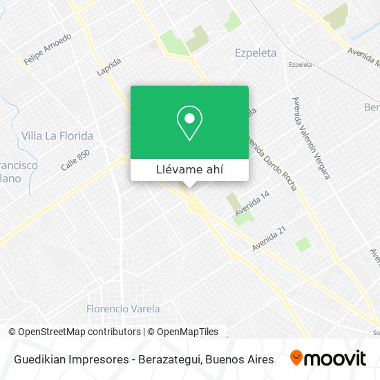 Mapa de Guedikian Impresores - Berazategui