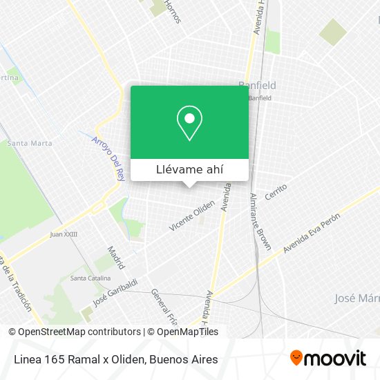 Mapa de Linea 165 Ramal x Oliden