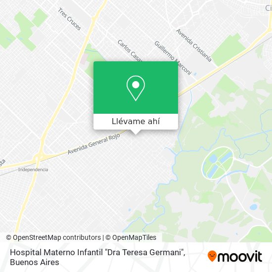 Mapa de Hospital Materno Infantil "Dra Teresa Germani"