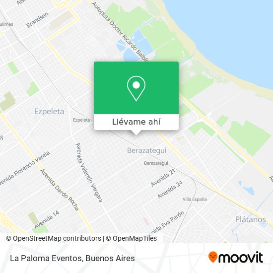 Mapa de La Paloma Eventos