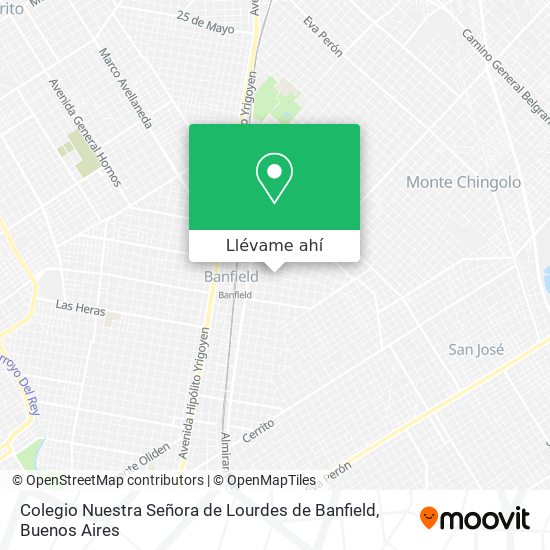 Mapa de Colegio Nuestra Señora de Lourdes de Banfield