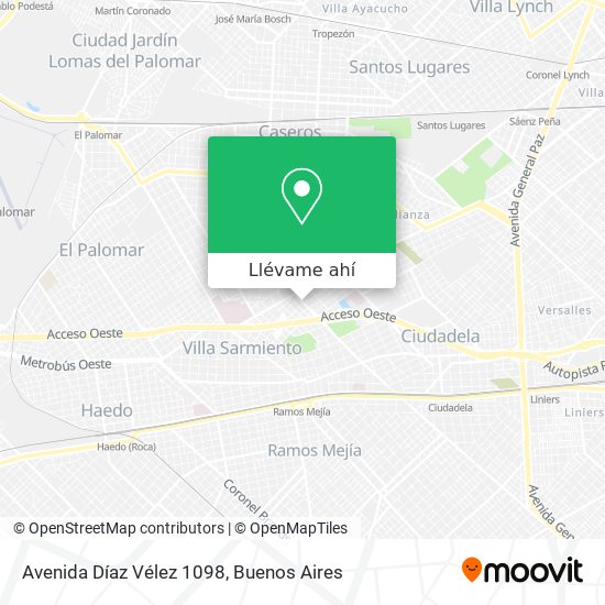 Mapa de Avenida Díaz Vélez 1098