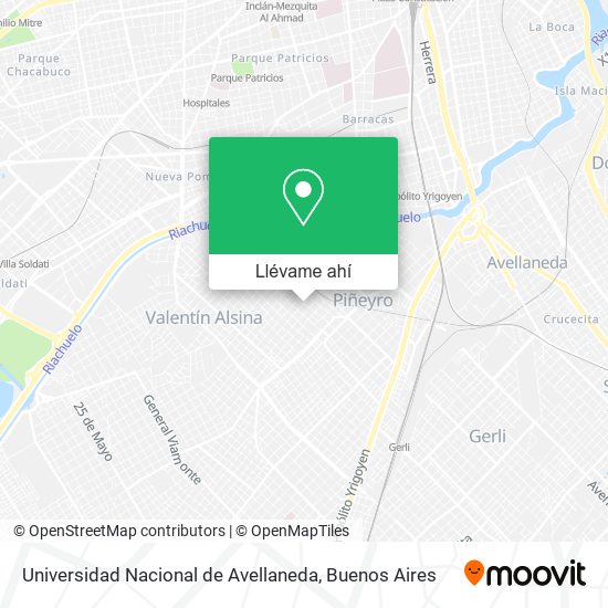 Mapa de Universidad Nacional de Avellaneda