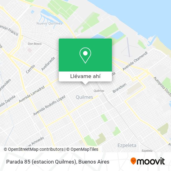 Mapa de Parada  85 (estacion Quilmes)