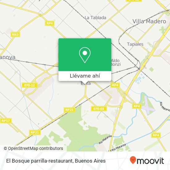 Mapa de El Bosque parrilla-restaurant