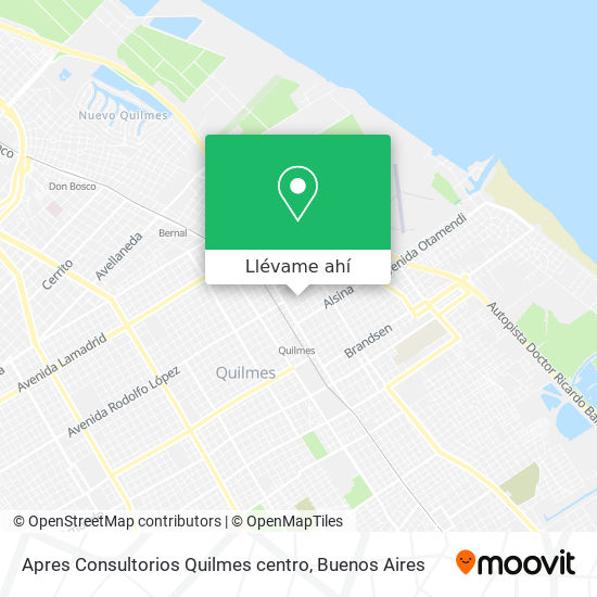 Mapa de Apres Consultorios Quilmes centro