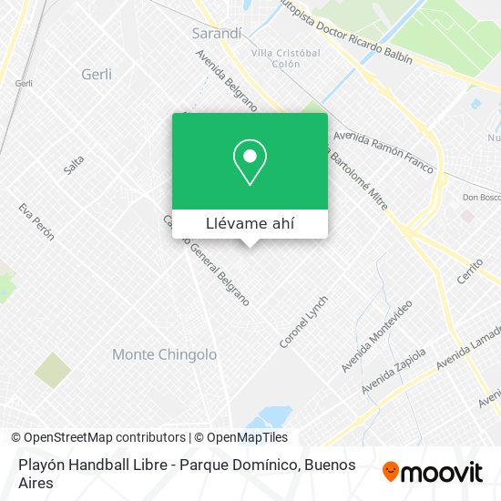 Mapa de Playón Handball Libre - Parque Domínico