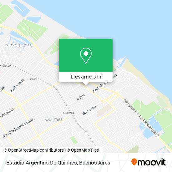 Mapa de Estadio Argentino De Quilmes