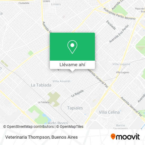 Mapa de Veterinaria Thompson