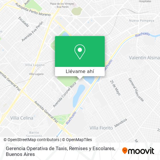 Mapa de Gerencia Operativa de Taxis, Remises y Escolares