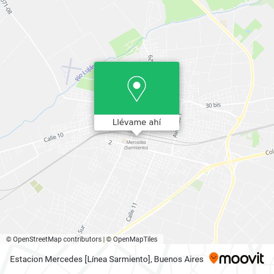 Mapa de Estacion Mercedes [Línea Sarmiento]