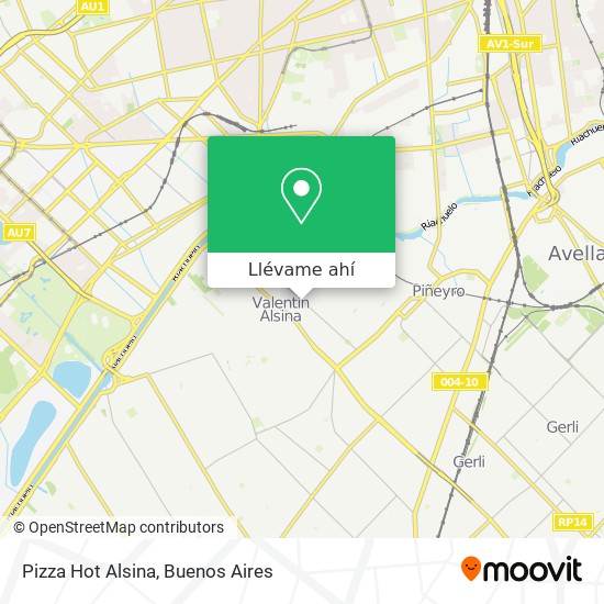 Mapa de Pizza Hot Alsina