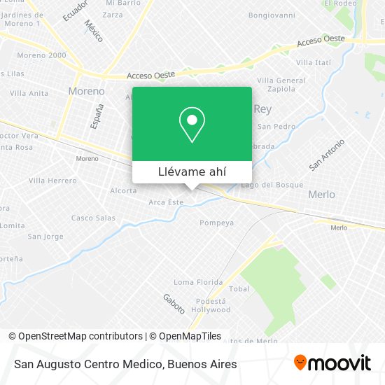 Mapa de San Augusto Centro Medico