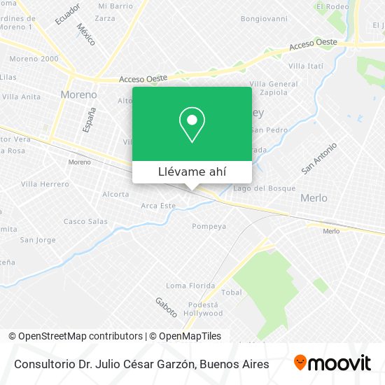 Mapa de Consultorio Dr. Julio César Garzón
