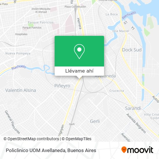 Mapa de Policlinico UOM Avellaneda