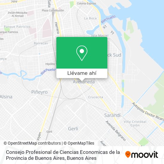 Mapa de Consejo Profesional de Ciencias Economicas de la Provincia de Buenos Aires