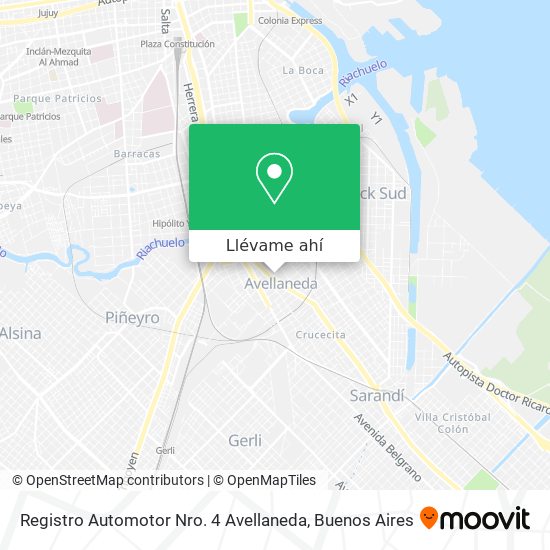 Mapa de Registro Automotor Nro. 4 Avellaneda