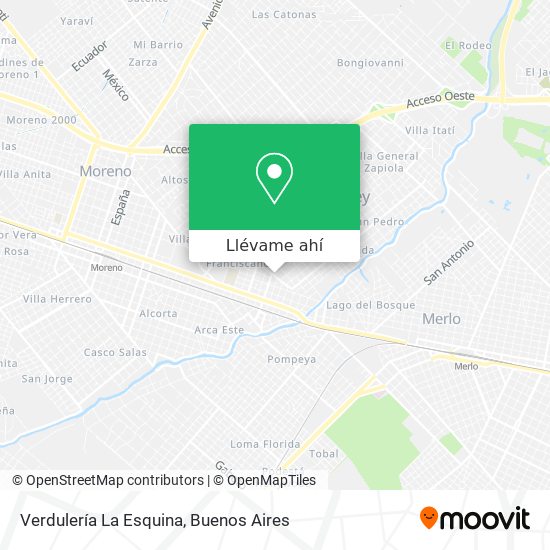 Mapa de Verdulería La Esquina