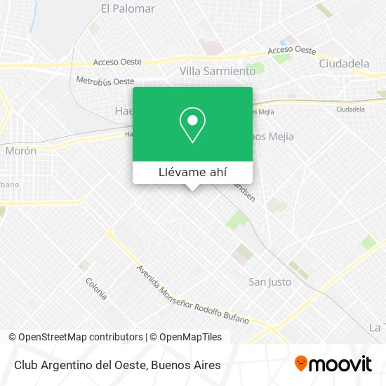 Mapa de Club Argentino del Oeste