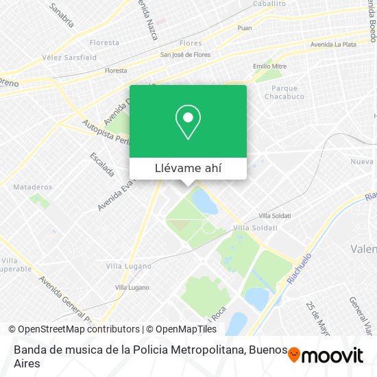 Mapa de Banda de musica de la Policia Metropolitana