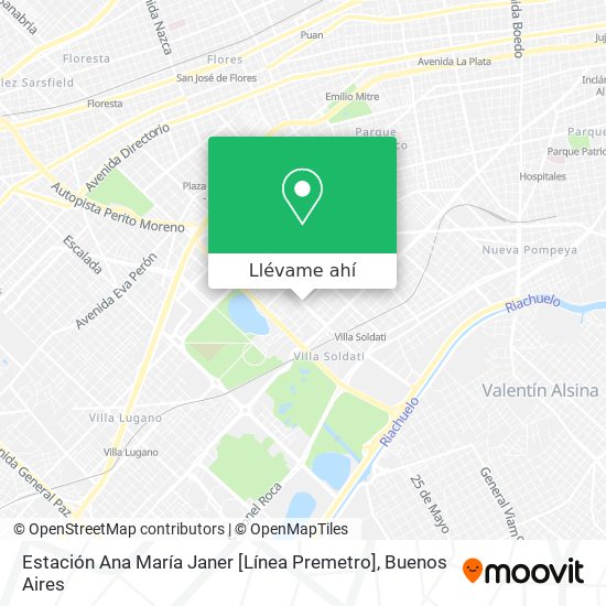 Mapa de Estación Ana María Janer [Línea Premetro]