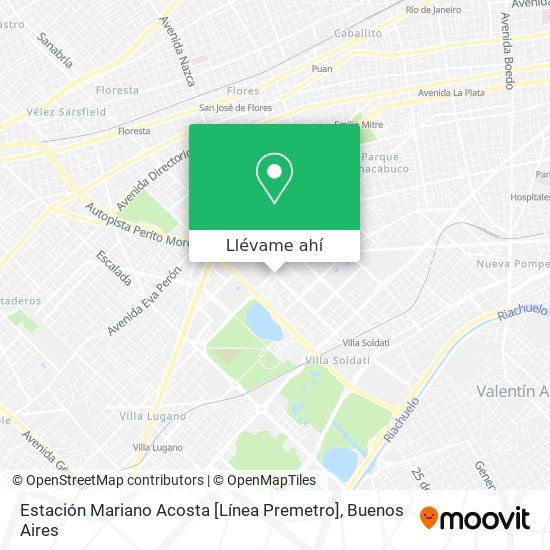 Mapa de Estación Mariano Acosta [Línea Premetro]