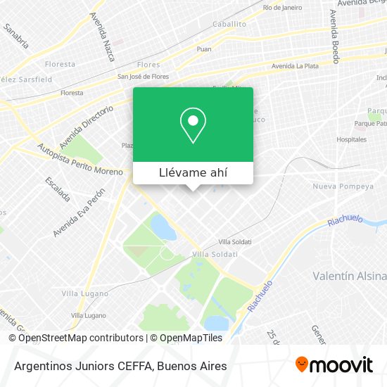 Mapa de Argentinos Juniors CEFFA