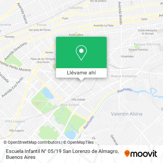 Mapa de Escuela Infantil N° 05 / 19 San Lorenzo de Almagro