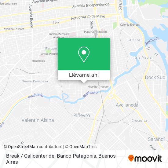 Mapa de Break / Callcenter del Banco Patagonia