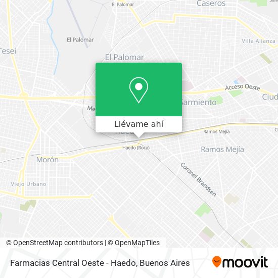 Mapa de Farmacias Central Oeste - Haedo