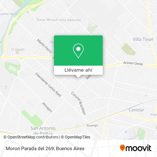 Mapa de Moron Parada del 269