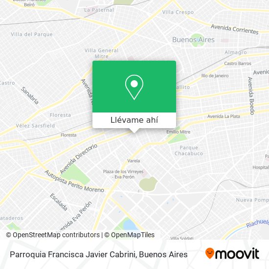 Mapa de Parroquia Francisca Javier Cabrini
