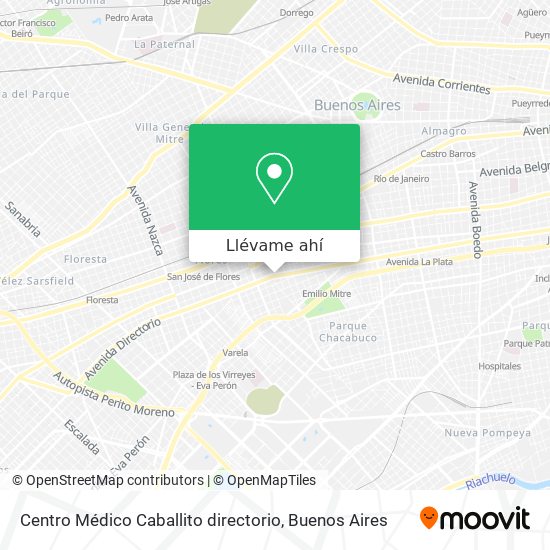 Mapa de Centro Médico Caballito directorio