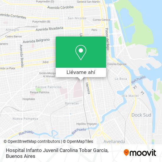 Mapa de Hospital Infanto Juvenil Carolina Tobar García