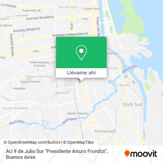 Mapa de AU 9 de Julio Sur "Presidente Arturo Frondizi"
