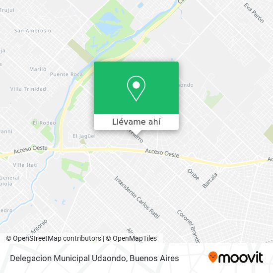 Mapa de Delegacion Municipal Udaondo