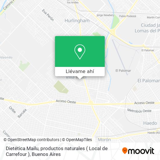 Mapa de Dietética Mailu, productos naturales ( Local de Carrefour )