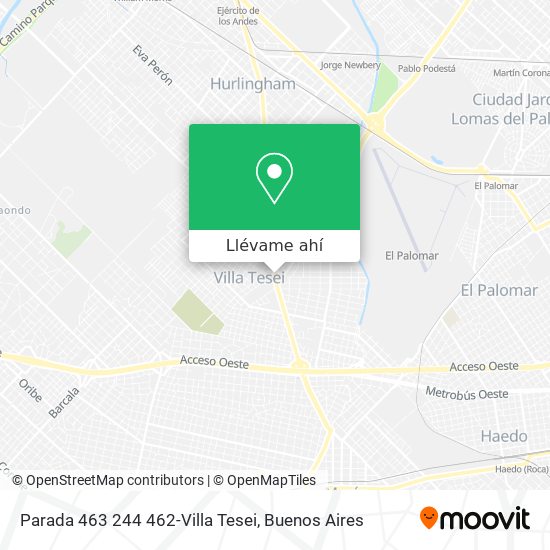 Mapa de Parada 463 244 462-Villa Tesei