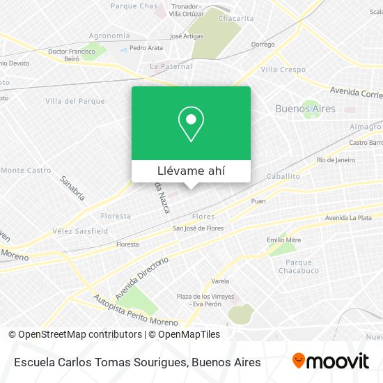 Mapa de Escuela Carlos Tomas Sourigues